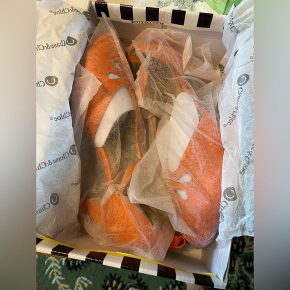 Chase Chloe Kimmy Orange T Strap Retro Vintage Pump Heel. NIB 8 - Picture 3 of 11